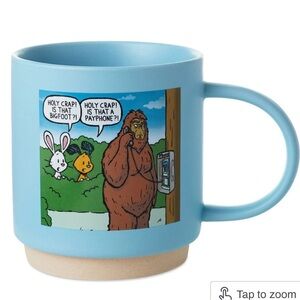 Hallmark Shoebox Chuck & Beans Big Foot Pay Phone Mug, Blue, 16 Oz.